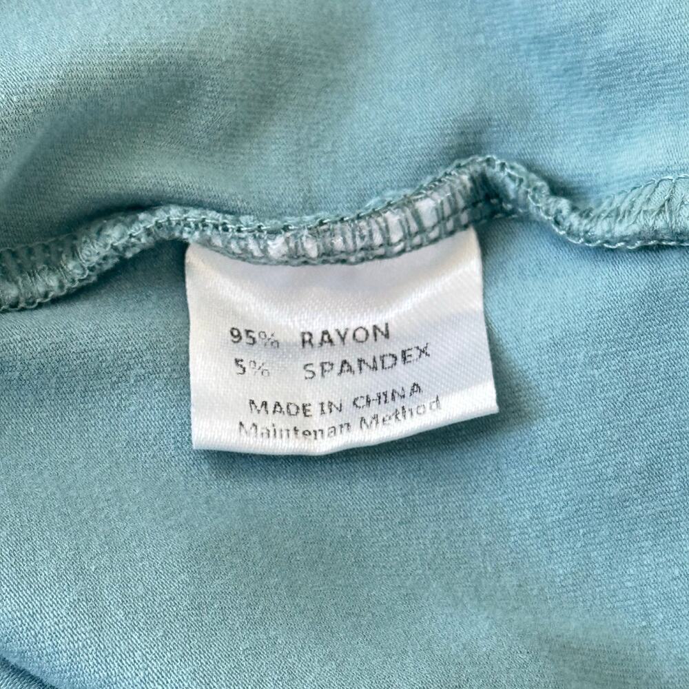 MEROKEETY Short Sleeve Crew Neck Mint T-Shirt Dress Tie Waist Ruched Dress Sz S - Picture 10 of 11